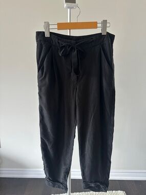 Wilfred Black Linen Allant Pant